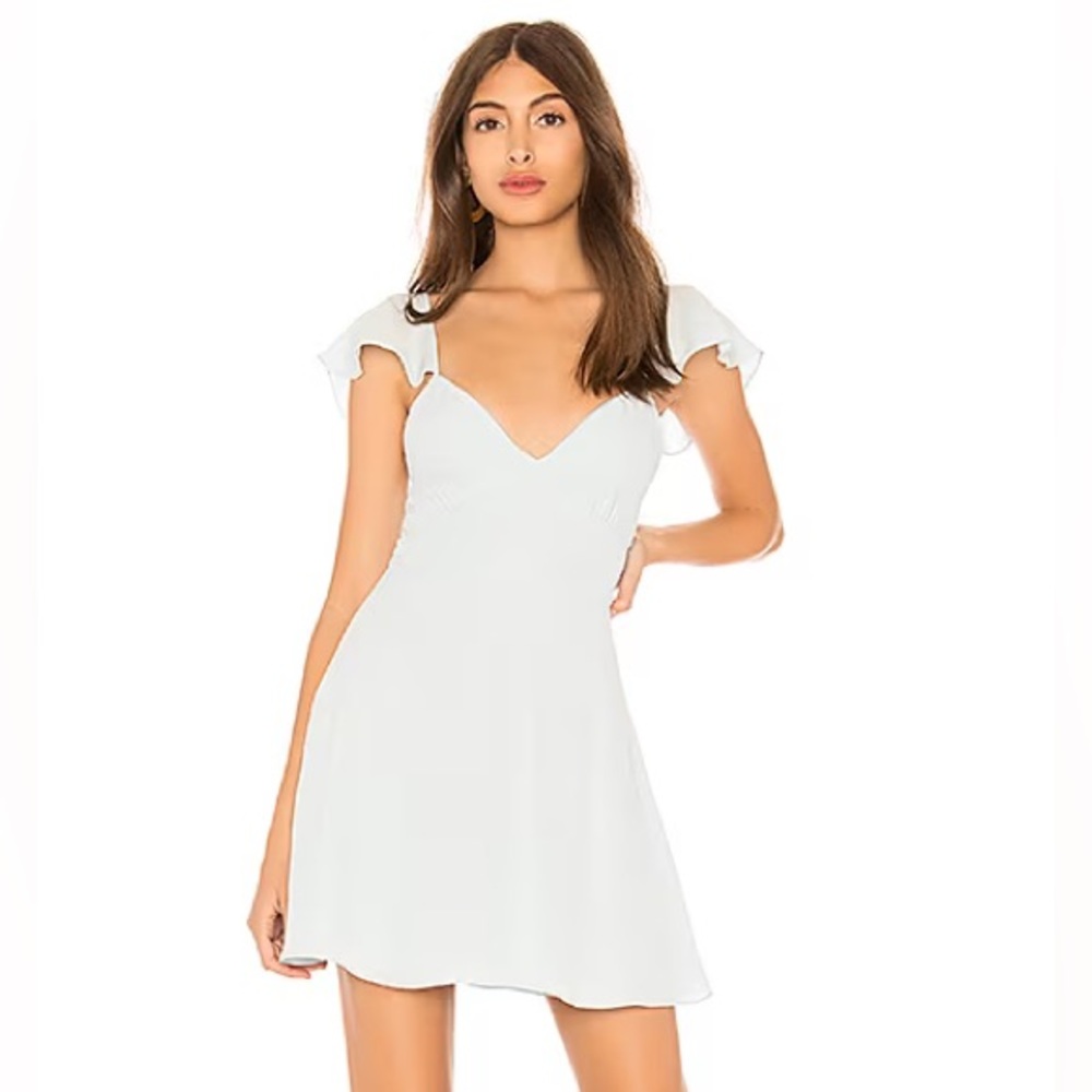 Noleen Chiffon Dress in Light Blue